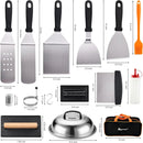 ROMANTICIST 29PCS Griddle Accessories Set - Flat Top Teppanyaki Spatula Set with Scraper, Basting Cover for Camp Chef- Home Cooking Griddle and Outdoor BBQ Gifts for Christmas by GreenHaven Gardens