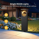 Solar Pathway Lights Outdoor, 6 Pack Upgraded Moon Shaped Landscape Lights - Brighter & Waterproof Solar Powered Decor for Yard, Garden, Path, Walkway Outside Decoration by GreenHaven Gardens