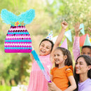 WERNNSAI Mermaid Piñata - Mermaid Party Games Decorations Mermaid Tail Piñata with Blindfold and Bat for Girls Kids Under the Sea Themed Birthday Party Supplies (12.5" x 16.5" x 3") by TinyTreasures Baby Boutique