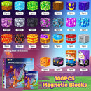 Magnetic Blocks, Kids Magnetic Building Cubes Toys for 3-13 Year Old Boys Girls, Montessori Sensory STEM Toddler Construction Toys Christmas Birthday Party Gifts. by TinyTreasures Baby Boutique