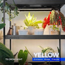 Barrina Grow Lights for Indoor Plants, Full Spectrum Sunlight, Black Cover LED Grow Light Bulbs, T5 Grow Light Strip, 1ft Plant Light for Indoor Plants Growing, 3 Mounting Modes, Yellow, 4 Packs by GreenHaven Gardens