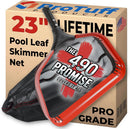 ProTuff 23" Fine Pool Net for PROS – “490 Promise” Unlimited Unconditional Replacement – Cleans 3X Faster Than Vacuum – Wide Pool Skimmer Net with Deep Bag for Easy Maintenance of Leaves, Bugs, Debris by GreenHaven Gardens