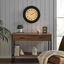 CLXEAST 18 Inch Large Illuminated Wall Clock with AI Smart Night Light Sensor,Modern Farmhouse Wall Clocks for Living Room,Bedroom,Bathroom, Kitchen, Home Office,Oil Rubbed Bronze Black by CozyNest Decor