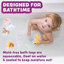 Tub Works® Savanna™ Mold Free Bath Toys, 6 Pack | Sealed, No Hole Bath Toys Design Keeps Moisture Out | Soft, Squeezable & Float on Water | Easy-Grip Baby & Toddler Bathtub Toys | Great Baby Pool Toys by TinyTreasures Baby Boutique