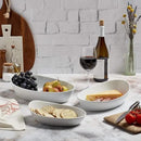 Denmark White Porcelain Chip Resistant Scratch Resistant Commercial Grade Serveware, 3 Piece Oval Serving Bowl Set by CozyNest Decor