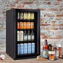 WANAI Mini Fridge Cooler 125Cans Beverage Refrigerator Glass Door Beverage Cooler for Beers Wine Juicer Adjustable Shelves LED Lights for Home, Office or Bar by CozyNest Decor