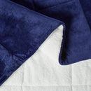Amazon Basics Reversible Sherpa Comforter Set with Pillow Sham, Navy, Queen/Full by CozyNest Decor