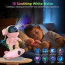 Astronaut Galaxy Projector for Bedroom, Star Projector Galaxy Light with App & Remote Control, White Noises, Bluetooth Speaker, Rocket Night Light for Kids, Ceiling, Gifts, Room Decor by TinyTreasures Baby Boutique