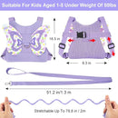 Accmor Toddler Harness Leash + Anti Lost Wrist Link, Cute Butterfly Kids Leash Wristband Assistant, Adorable Child Walking Harness Strap Adjustable Belt Protector for Baby Girls to Outdoor Travel by TinyTreasures Baby Boutique