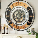 The Gears Clock 36'' Inch Real Moving Gear Wall Clock Switzerland Line (Black, 36 inches (90 cm)) by CozyNest Decor