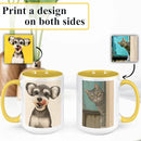 Personalized Coffee Mug, Custom Drawing Portrait Gift, Funny Customized Coffee Gift for Men & Women, Custom Mugs with Pictures, Yellow 15oz Customized Ceramic Tea Cup by TinyTreasures Baby Boutique