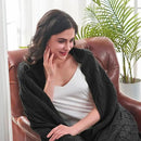 inhand Knitted Throw Blankets for Couch and Bed, Soft Cozy Knit Blanket with Tassel, Black Lightweight Decorative Blankets and Throws, Farmhouse Warm Woven Blanket for Men and Women, 60"x80" by CozyNest Decor