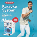 Singing Machine Portable Karaoke Machine for Adults & Kids with Wired Microphone, White - Built-In Speaker, Bluetooth with LED Disco Lights - Karaoke System with CD+G Player & USB Connectivity by TinyTreasures Baby Boutique