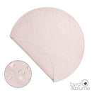 Byrd & Blume Round Baby Play Mat, Organic Cotton Soft Padded Nursery Floor Mat, Safe Hypoallergenic Baby Mat, Reversible, Foldable, Portable Infant Tummy Time Mat Fits Tents & Playpens (40"x40") Pink by TinyTreasures Baby Boutique