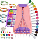 Arts and Crafts for Kids Ages 8-12,Friendship Bracelet Making Kit for Girl,Kids Jewelry Making Kit with 28 Pre-Cut Threads,Christmas Birthday Gifts for Ages 6 7 8 9 10 11 12 Year Old Pink/Purple by TinyTreasures Baby Boutique