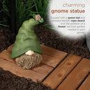 Alpine Corporation - 10" Tall Outdoor Garden Gnome Decor - Gnome Head with Rope Beard and Flower on Green Hat – Durable Lawn Scupture, Ideal for Patio, Deck, & Yard by CozyNest Decor