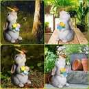 SIX FOXES Solar Garden Rabbit Statues Light - Easter Bunny Decor for Garden, Lawn, Patio, Balcony, Yard Ornament, Gifts for Kids, Women, Mom by GreenHaven Gardens