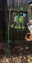 Frog Solar Light Garden Outdoor Decoration Swing Metal Stake Lamp with Welcome Sign Waterproof Patio Yard Decor Gifts-48 inch by CozyNest Decor