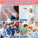 Kids Camera, HD Digital Video Camera, Childrens Toys for 3 4 5 6 7 8 9 Year Old Boys/Girls, Selfie Camera for Kids, Christmas Birthday Gifts with 32GB SD Card (Blue) by TinyTreasures Baby Boutique