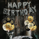 TONIFUL 4 Set Black Gold Balloon Stand Kit for Birthday Decorations for 70th,Balloon Centerpieces for Table Party Decorations Cheers to 70 Years Old Birthday for Men and Women by TinyTreasures Baby Boutique