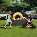 100GAL Black Wicker - Textured Outdoor Deck Box with Lockable – Waterproof, SGS - Verified UV Resistance, Stylish Storage for Patio Furniture & Outdoor Toys, Quick Assembly by GreenHaven Gardens