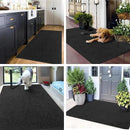 Mibao Dirt Trapper Door Mat for Indoor Outdoor, Waterproof All-Season, All-Weather Doormat, Heavy Duty Non-Slip Entrance Rug, Low Profile Absorbent Entrance Mat Carpet, 30" x 18", Black by CozyNest Decor