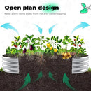 Galvanized Raised Garden Bed Kit, Oval Large Metal Planter Box, Sturdy and Durable, Garden Boxes Outdoor Raised for Vegetables, Fruits, Flowers and Herbs, 4x2x1ft (Silver) by GreenHaven Gardens