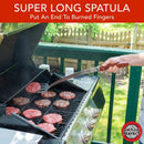 Grill Spatula 24-inch Super Long for Grilling Barbecue Griddle and Fire Pit Extra Strong Curved Neck Premium Hardwood Handle Large Stainless Steel Blade For BBQ Outdoor Kitchen and Grilled Food by GreenHaven Gardens