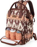 Wrangler Aztec Backpack Organized Daypack Travel Baby Bag with Stroller Strap and Side Bottle Pockets WG2204-9110BR by TinyTreasures Baby Boutique