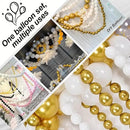 White and Gold Quick Link Balloons, 100PCS 6 Inch Small Baby Pink Linking Balloons for Making Balloon Wall Heart Arch Tails Balloon for Girls Wedding Birthday Baby Shower Engagement Party Decorations by CozyNest Decor