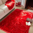 AMTOVO Faux Fur Sheepskin Rug for Living Room, 4 x 6 ft Red Fluffy Area Rug for Bedroom, Playroom, Luxury Room Decor, Rectangle by CozyNest Decor