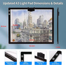 A3 Light Pad, Elice Tracing Light Box 3 Colors Mode Stepless Dimmable and 6 Levels of Brightness Light Copy Pad, Wireless Rechargeable Led Light Board for Weeding Vinyl Diamond Painting Sketching by TinyTreasures Baby Boutique