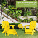 GREENVINES Adirondack-Ottoman | HDPE Plastic | Outdoor Footrest | All Weather | Foot Rest | Foot Stool | Yellow | for Adirondack Chair | for Patio Backyard Pool by CozyNest Decor
