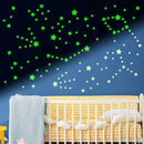 Glow in The Dark Stars for Ceiling, Luminous Wall Sticker, Kids Bedroom Wall Decal, Sticky Fluorescence Star, Gift for Boys and Girls (Green) by TinyTreasures Baby Boutique