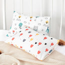 TILLYOU Toddler Pillowcase 2 Pack with Envelope Closure,Silky Soft Microfiber 13" x 18" Kids Travel Pillow Cases,Bib Bear & Colorful Love by TinyTreasures Baby Boutique