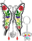 KY&BOSAM I Love You Aunt Butterfly Suncatcher for Windows Gifts for Aunt Pressed Flower Between Wings Glass Metal Engraved Charm Gifts for Aunt Mother's Day Valentine's Birthday Thanksgiving Christmas by GreenHaven Gardens