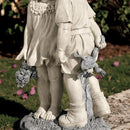 Young Sweethearts: Kissing Children Garden Statue by CozyNest Decor