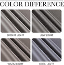 NICETOWN Chrome Gray Bedroom Curtains 63 inch Length 2 Panels, Grommet Window Treatment Thermal Insulated Solid Faux Silk Room Darkening Drapes for Kids Room, W52 x L63 by TinyTreasures Baby Boutique