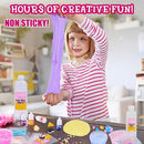 Unicorn Slime Making Kit for Girls - DIY Fluffy Slime Creation Kit with Super Birthday Party Favors by TinyTreasures Baby Boutique
