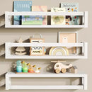 Upgraded Thick Floating Shelves - Multi-Use Wall-Mounted Bookshelves for Kids and Nursery, Ideal for Books, Toys, Spice Rack, Decor - White by CozyNest Decor
