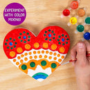 Creative Roots Mosaic Heart Stepping Stone, Includes 7-Inch Ceramic Stepping Stone & 6 Vibrant Paints, Mosaic Stepping Stone Kit, Paint Your Own, DIY Stepping Stone Kit for Kids Ages 8+ by TinyTreasures Baby Boutique