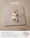 Blissful Diary Vegan Leather Baby Play Mat, 47x47 Thicken Foam Cushioned & Waterproof Playpen Mat for Infants and Toddlers, Stylish and Just Wipe-Clean Playmat for Baby Play on Floor, Taupe by TinyTreasures Baby Boutique