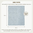 Carriediosa Chunky Knit Throw Blanket 50" X 60", 100% Hand Made Large Chenille Loop Yarn Soft Fluffy Throws for Couch Sofa Bed, Big Crochet Cozy Heavy Thick Cable Woven Blanket, Light Blue by CozyNest Decor