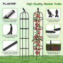 2 Pack Garden Obelisk Trellis for Climbing Plants Outdoor, 6.6FT Tall Rustproof Plant Trellis Climbing Plant Support, Garden Tower Trellis for Potted Plant Flowers Vegetable Vine Indoor by GreenHaven Gardens