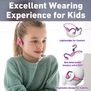 Kids Headphones, Bluetooth 5.2 Air Conduction Open Ear Headphones, 85dB Volume Limiting, Stereo Sound with Mic, IPX5 Waterproof, 20H Playtime, Perfect for School and Outdoor Activities-Purple by TinyTreasures Baby Boutique