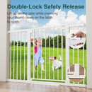 Cumbor 2 Pack 29.7-54.2" Baby Gate for Stairs, Mom's Choice Awards Winner-Auto Close Dog Gate for Doorways, Easy Install Pressure Mounted Pet Gate Indoor, Wide Safety Gate for Dog, White by TinyTreasures Baby Boutique