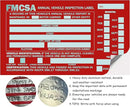 25 Pack 3-Ply Carbonless Annual Vehicle Inspection Report Form with White Interior Inspection Label and Red Exterior Aluminum Inspection Label by GreenHaven Gardens