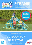 Eezy Peezy Mega Pyramid Monkey Bars Climbing Tower Active Outdoor Fun for Kids Ages 3 to 8 Years Old, Blue/Green by TinyTreasures Baby Boutique