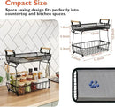ANTOPY 2 Tier Fruit Basket with 2 Banana Hangers, Countertop Fruit Vegetable Basket Bowl for Kitchen Counter Metal Mesh Basket Fruits Stand Produce Holder Organizer for Onion Potato Bread Snack Veggie by CozyNest Decor