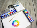 8-Color Watercolor Paint Set with Wooden Brushes – Washable & Non-Toxic, Ideal for Kids, Students, and Classroom Activities by TinyTreasures Baby Boutique